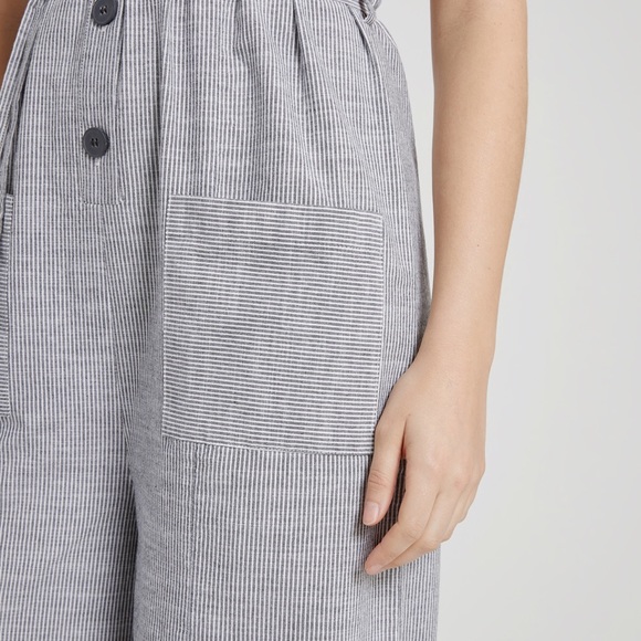 Frank & Oak Good Cotton Button-Up Striped Jumpsuit - Picture 4 of 7